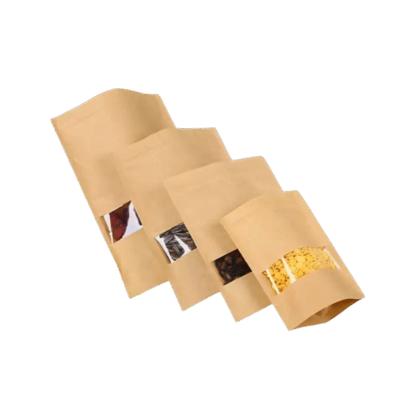 Bolsa kraft con ventana - 16X23