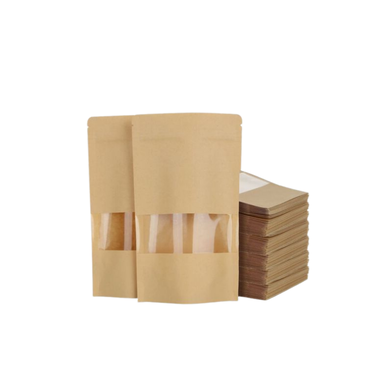Bolsa kraft con ventana (2 capas) - 10x15