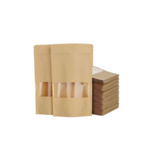 Bolsa kraft con ventana (2 capas) - 18X26